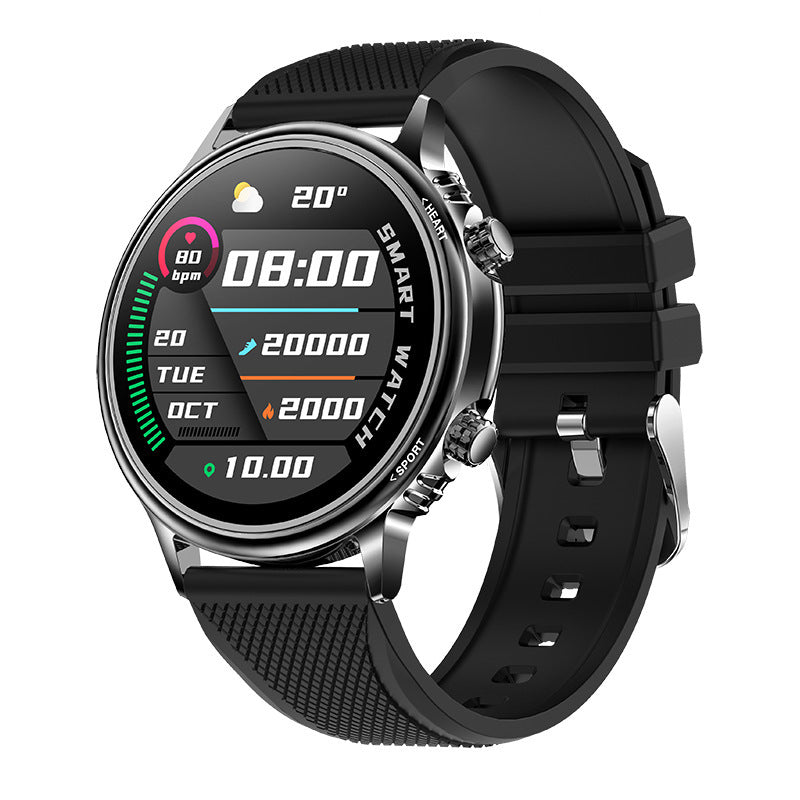 Smartwatch Kesehatan dengan Detak Jantung, Tekanan Darah & Dial Putar