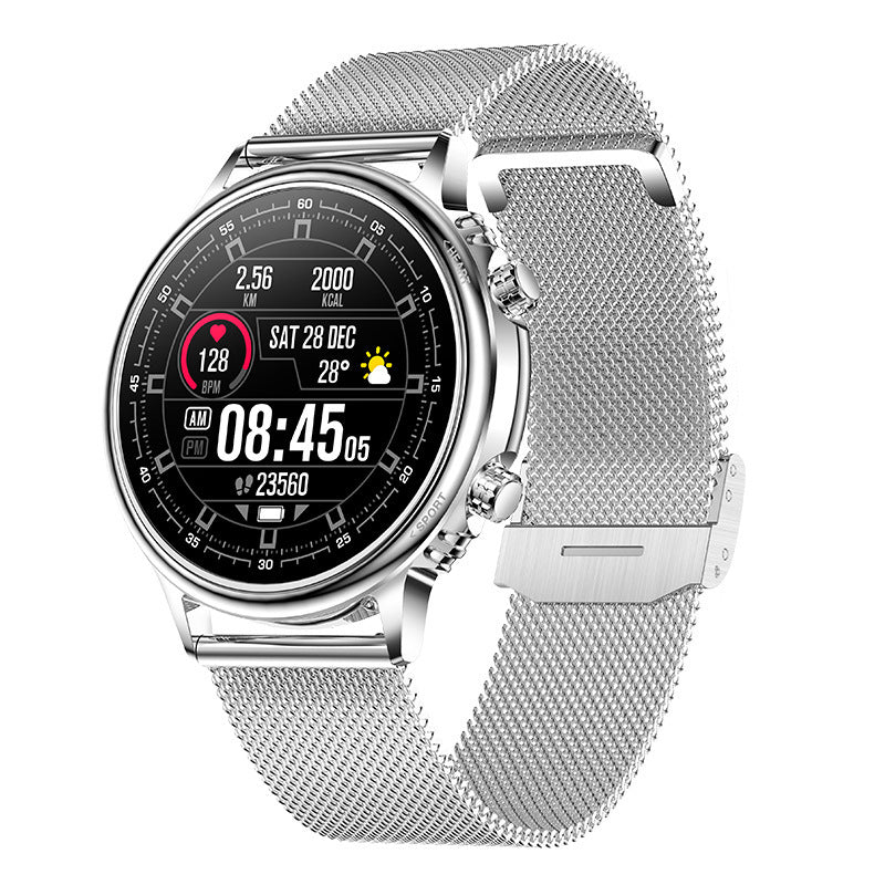 Smartwatch Kesehatan dengan Detak Jantung, Tekanan Darah & Dial Putar