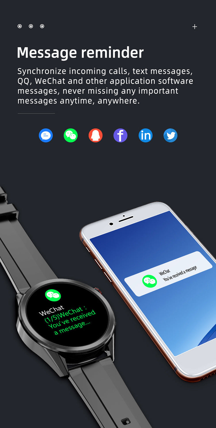 Smartwatch Pengukur Suhu Tubuh ECG Multifungsi untuk Semua Usia