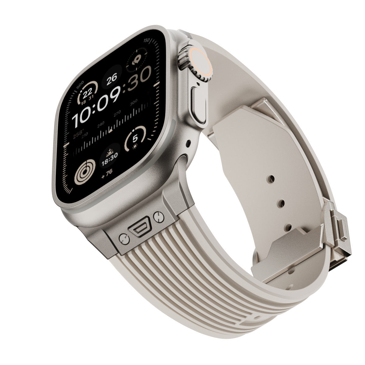 Strap Silikon Transparan Gesper Lipat untuk Apple Watch