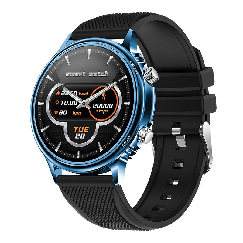 Smartwatch Kesehatan dengan Detak Jantung, Tekanan Darah & Dial Putar