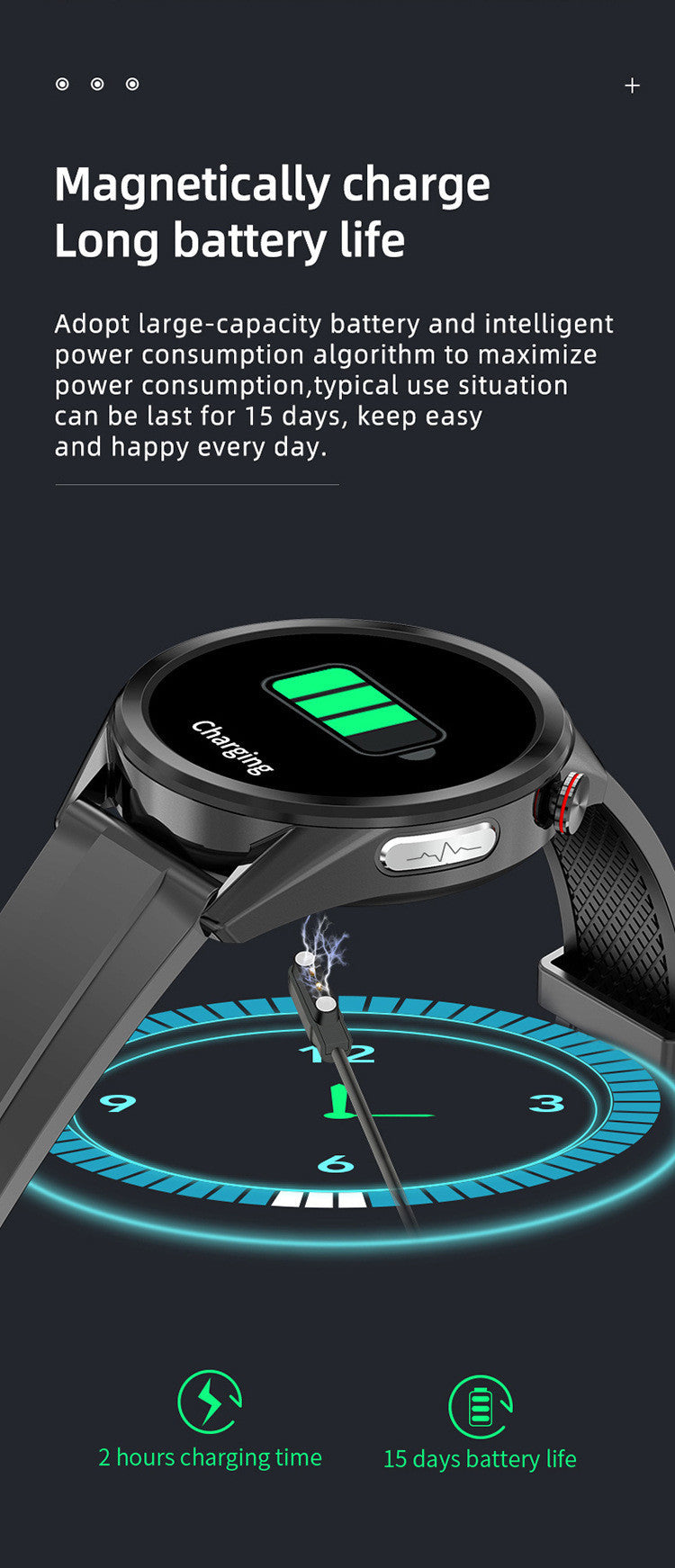 Smartwatch Pengukur Suhu Tubuh ECG Multifungsi untuk Semua Usia