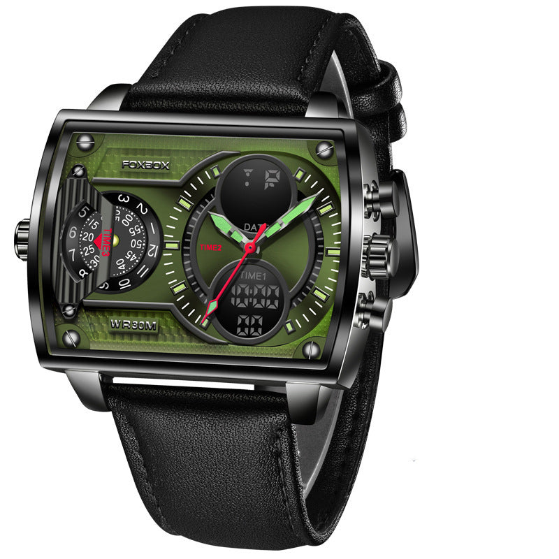 Jam tangan pria dengan tampilan analog dan digital
