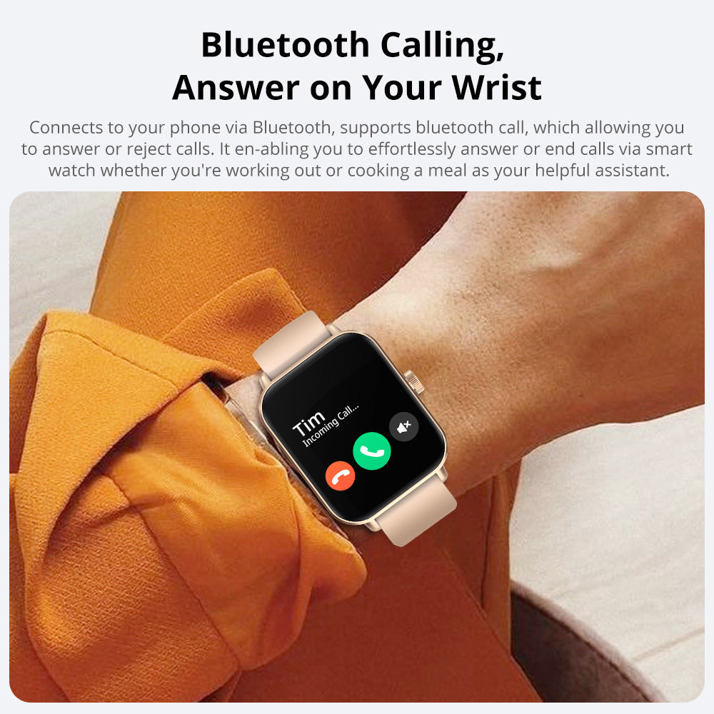 Smartwatch Bluetooth Calling, Deteksi Oksigen & Layar IPS Stylish