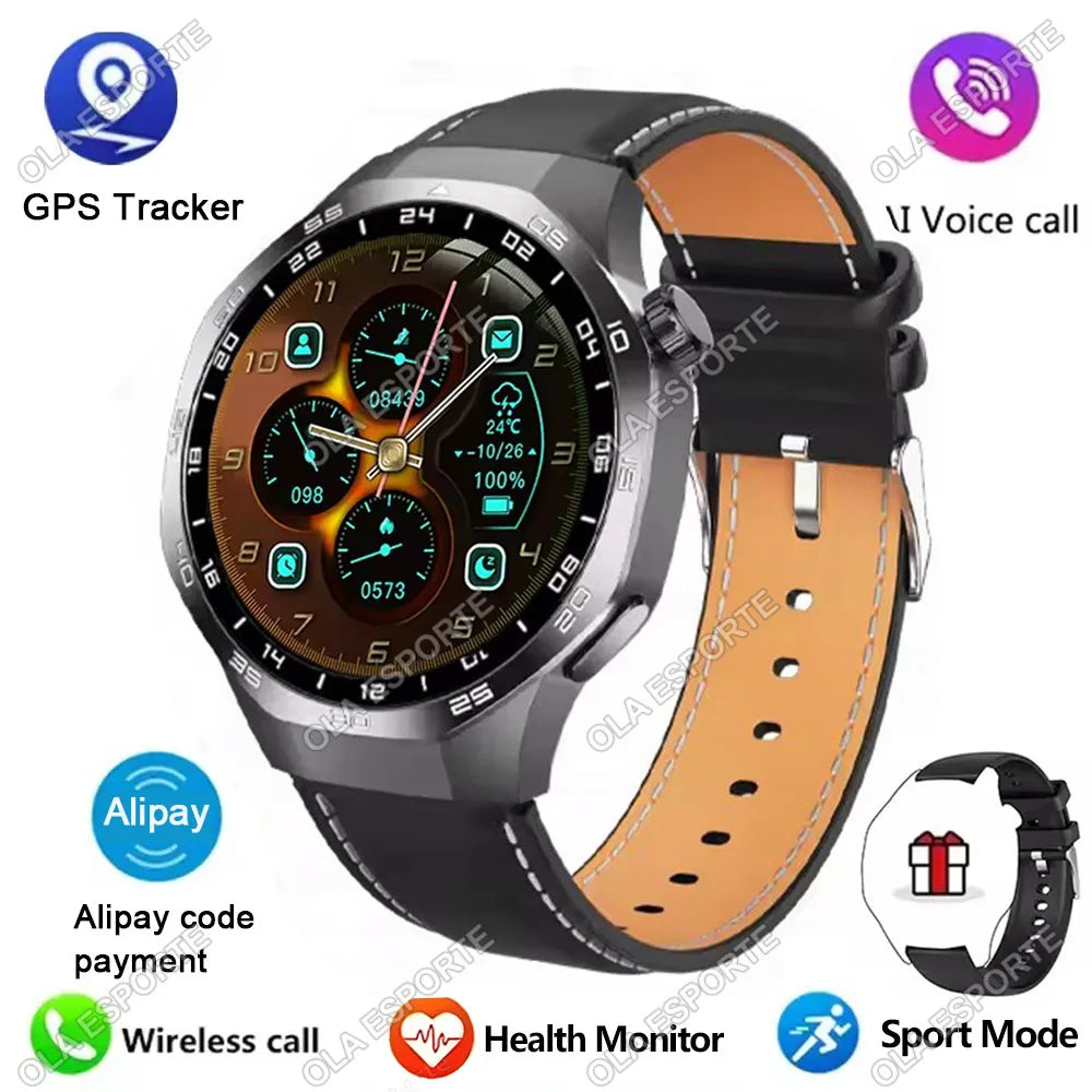 Smartwatch Ola Esporte 2025 - Layar HD 1.52", Bluetooth Call, GPS, Monitor Kesehatan Lengkap, Waterproof IP67
