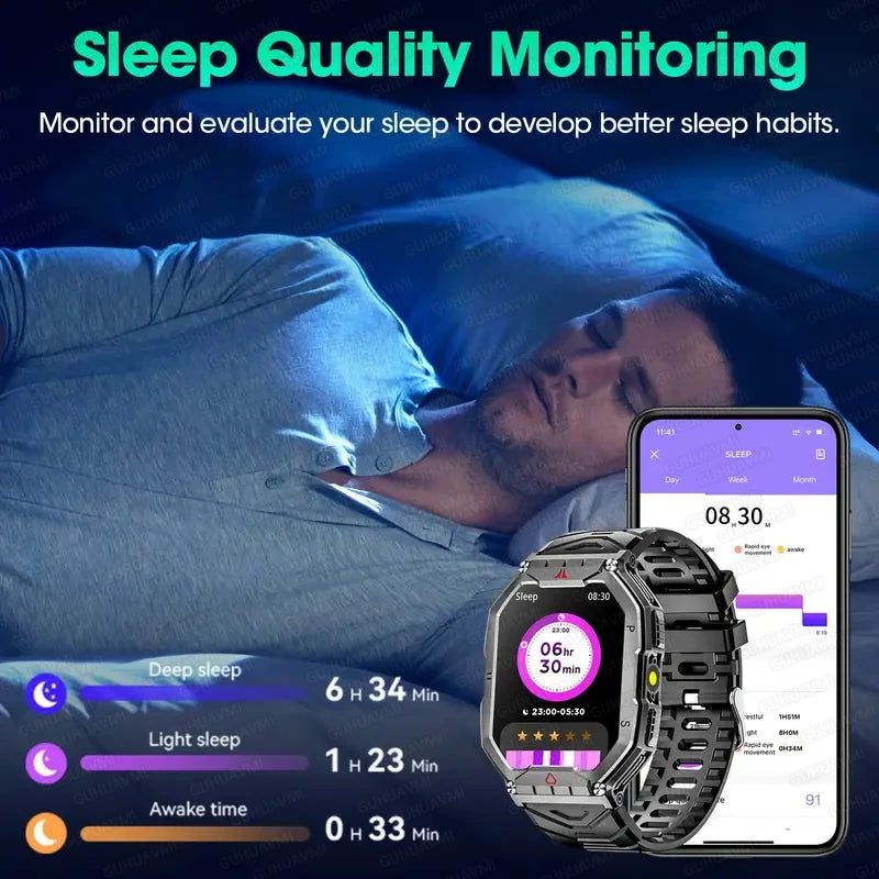 Smartwatch Military GPS AMOLED Anti Air IP68