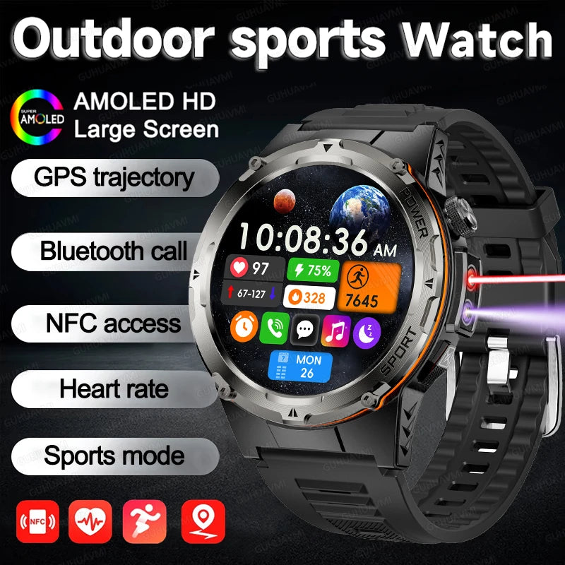 Jam Tangan Pintar Militer Outdoor GUHUAVMI 2025: Tahan Air, GPS & Kesehatan