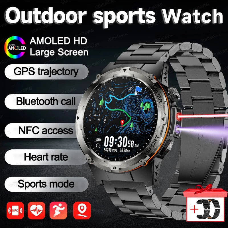 Jam Tangan Pintar Militer Outdoor GUHUAVMI 2025: Tahan Air, GPS & Kesehatan
