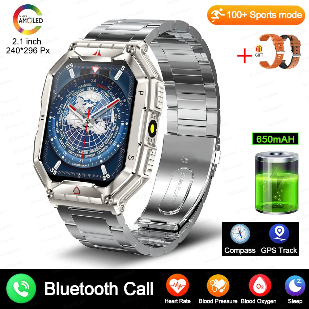 Smartwatch Military GPS AMOLED Anti Air IP68