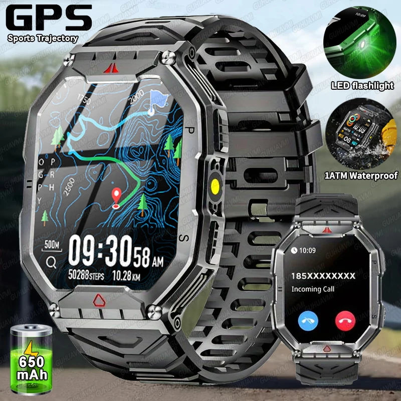 Smartwatch Military GPS AMOLED Anti Air IP68