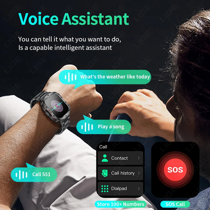 LIGE Smartwatch Rugged - Tangguh & Bergaya