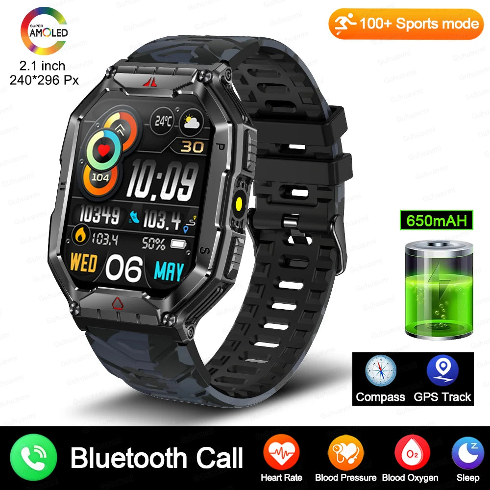 Smartwatch Military GPS AMOLED Anti Air IP68