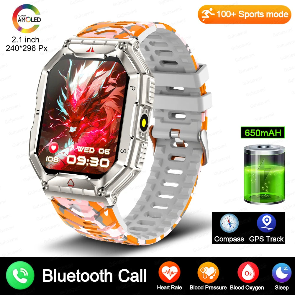Smartwatch Military GPS AMOLED Anti Air IP68