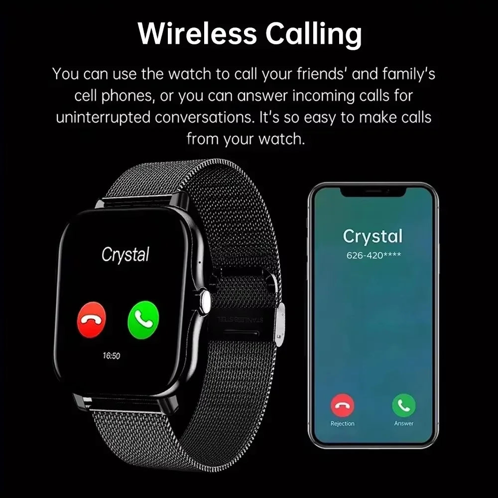 Smartwatch 1.44 Inch dengan Pemantauan Kesehatan dan Panggilan Bluetooth