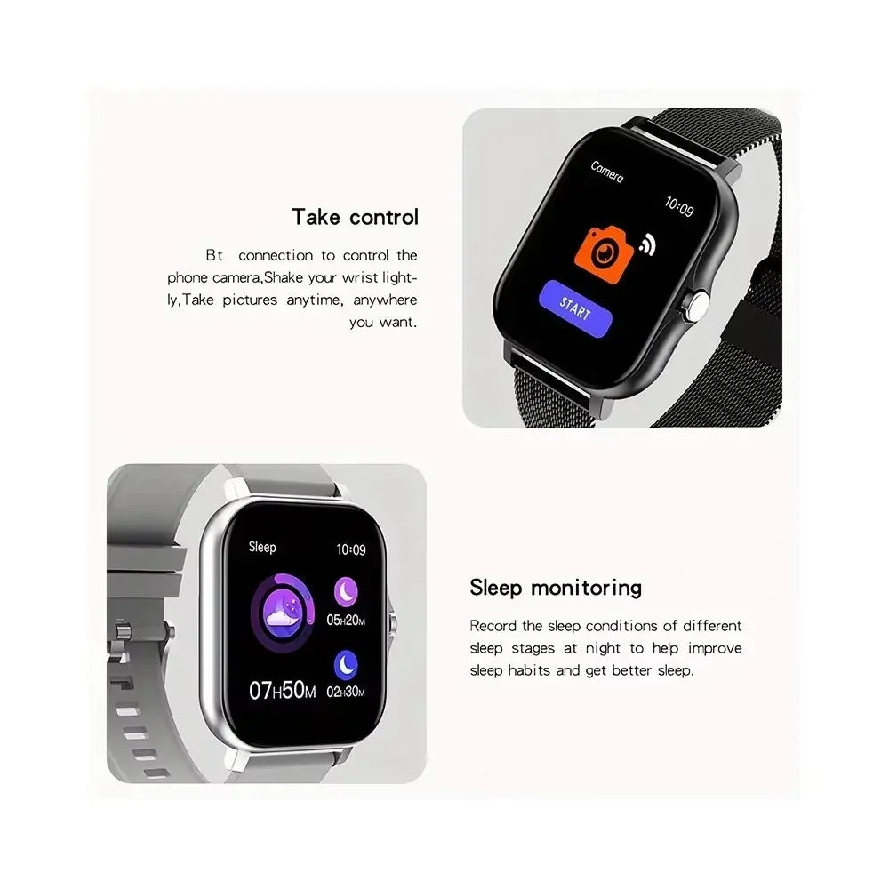 Smartwatch 1.44 Inch dengan Pemantauan Kesehatan dan Panggilan Bluetooth
