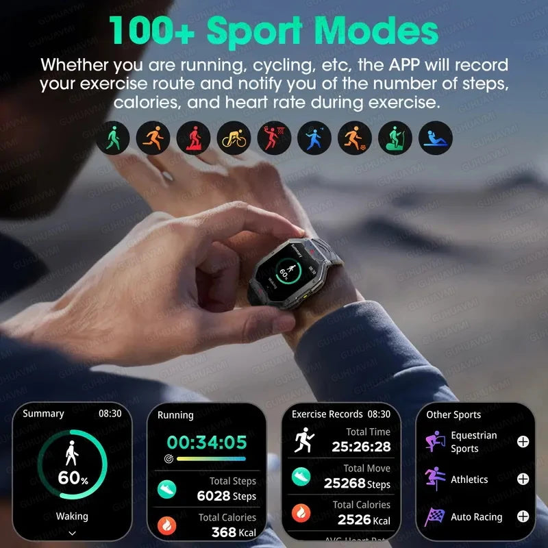 Smartwatch Military GPS AMOLED Anti Air IP68