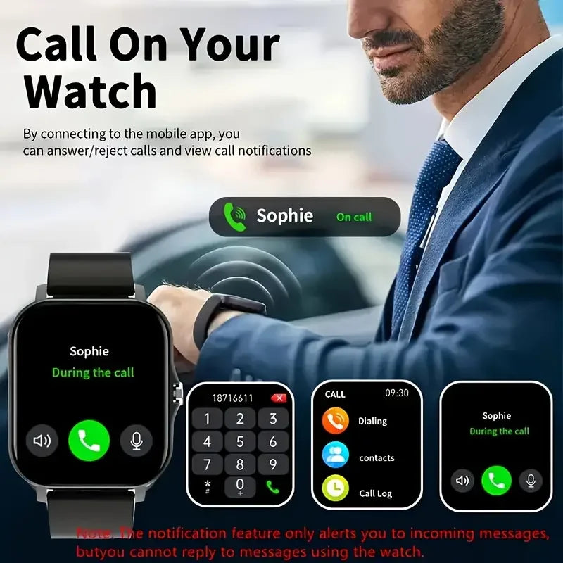 Smartwatch LAXASFIT Bluetooth Call, Fitness & Musik Stylish
