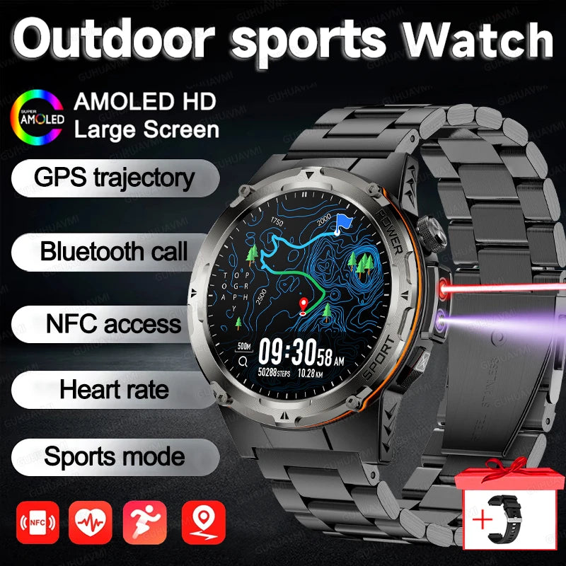 Jam Tangan Pintar Militer Outdoor GUHUAVMI 2025: Tahan Air, GPS & Kesehatan