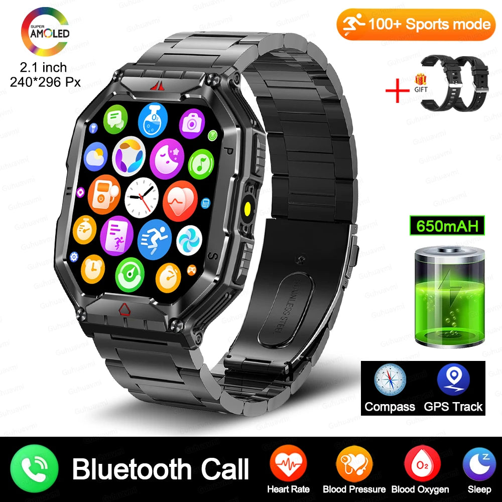 Smartwatch Military GPS AMOLED Anti Air IP68