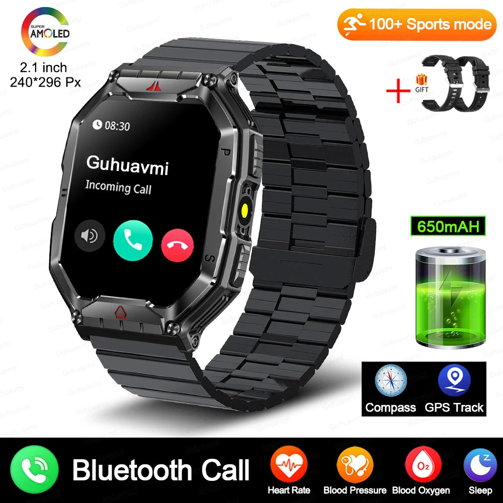 Smartwatch Military GPS AMOLED Anti Air IP68