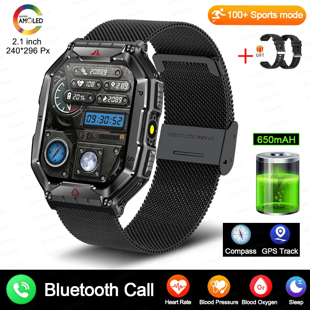 Smartwatch Military GPS AMOLED Anti Air IP68