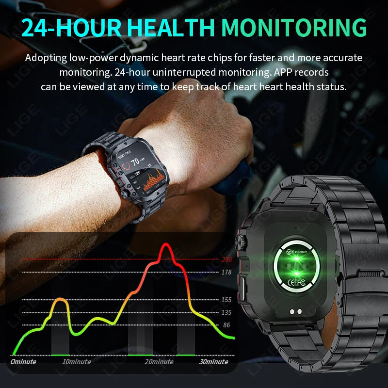 LIGE Smartwatch Rugged - Tangguh & Bergaya