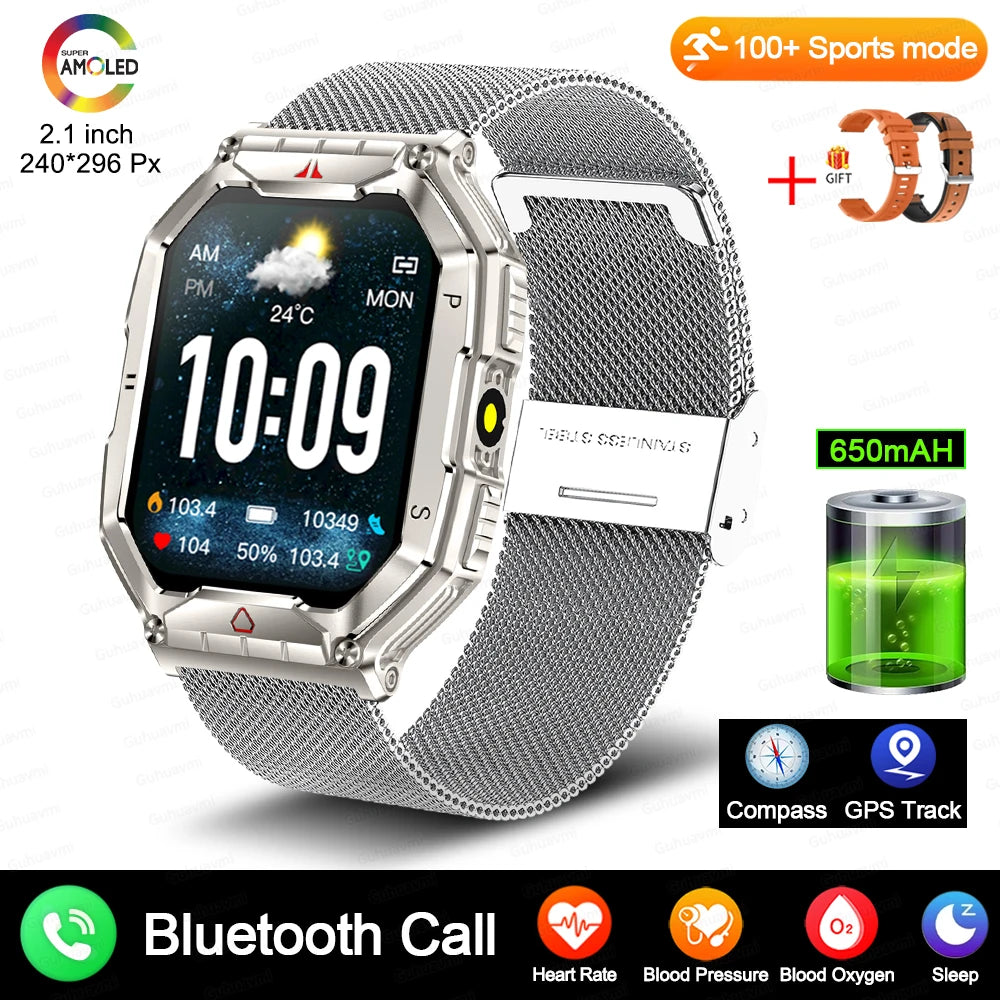 Smartwatch Military GPS AMOLED Anti Air IP68