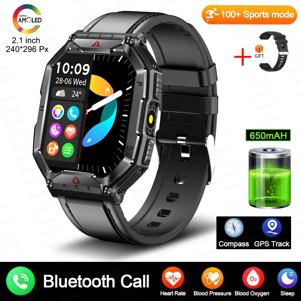 Smartwatch Military GPS AMOLED Anti Air IP68