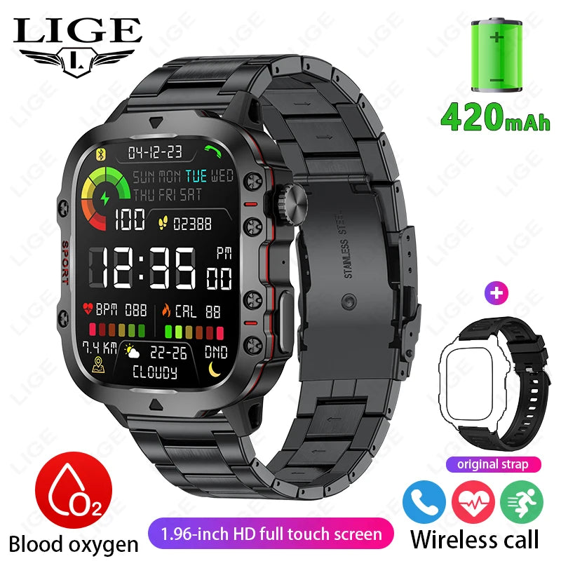 LIGE Smartwatch Rugged - Tangguh & Bergaya