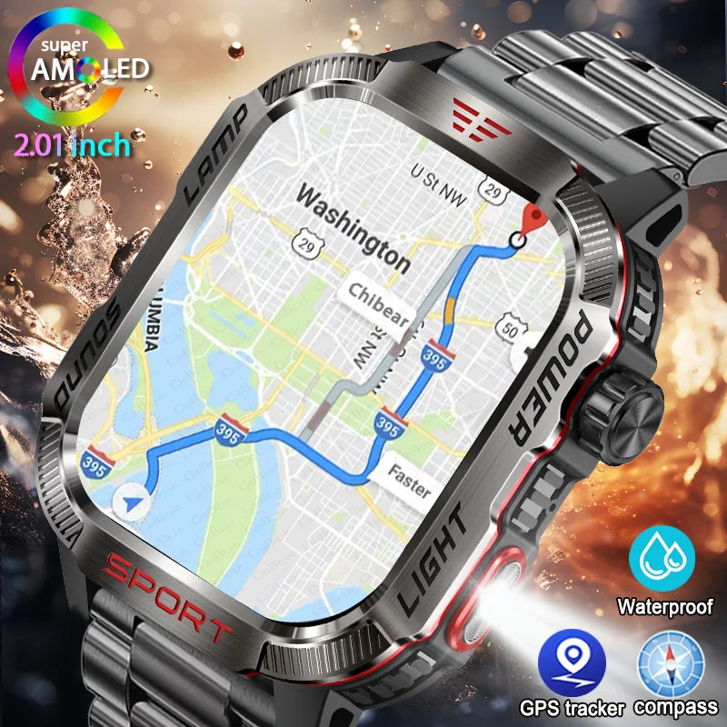 ChiBear Military Smart Watch 2.01β β Smartwatch Taktikal untuk Pria Aktif