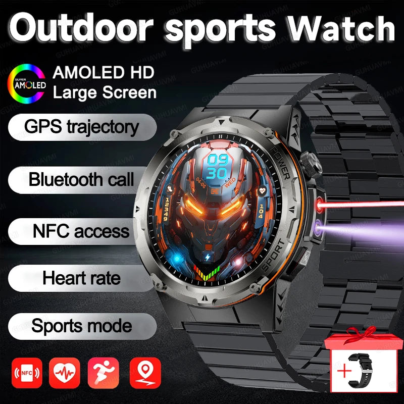 Jam Tangan Pintar Militer Outdoor GUHUAVMI 2025: Tahan Air, GPS & Kesehatan