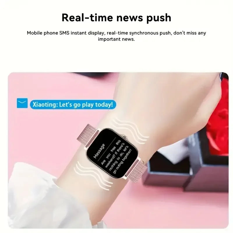 Smartwatch LAXASFIT Bluetooth Call, Fitness & Musik Stylish