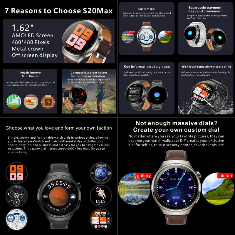 Smartwatch Casio S20 MAX untuk Pemantauan Kesehatan