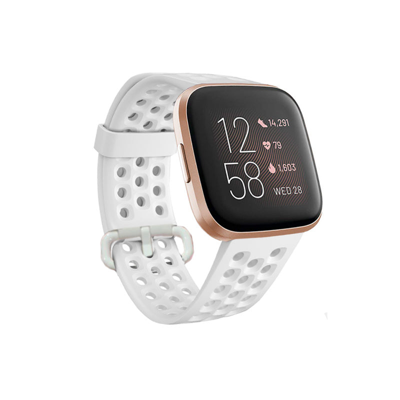 Smartwatch silikon hitam dengan tombol sentuh modern