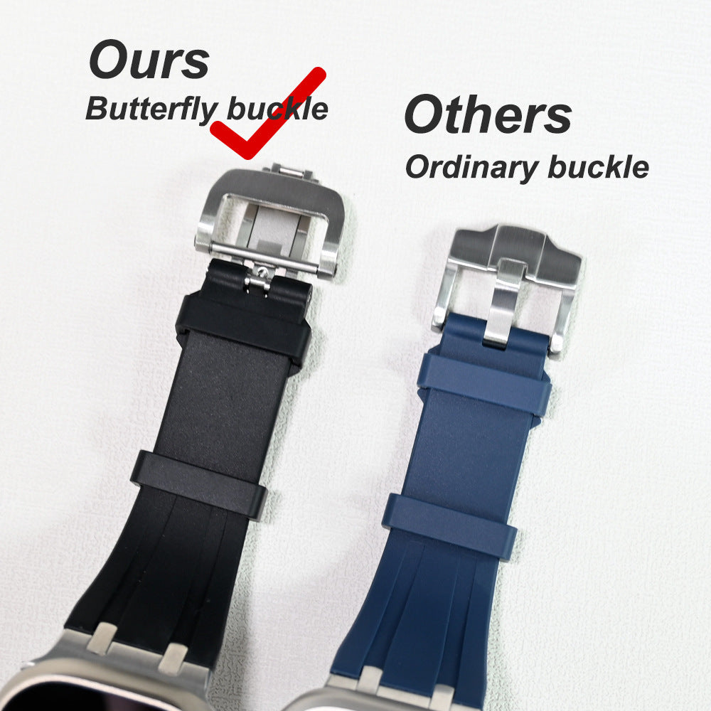 Tali Jam Silikon Premium Apple Watch Gesper Kupu-Kupu Terbaru