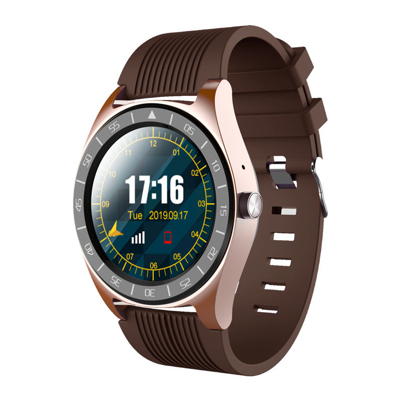 Smartwatch Layar Bulat Elegan SIM Sentuh Notifikasi untuk Gaya Modern