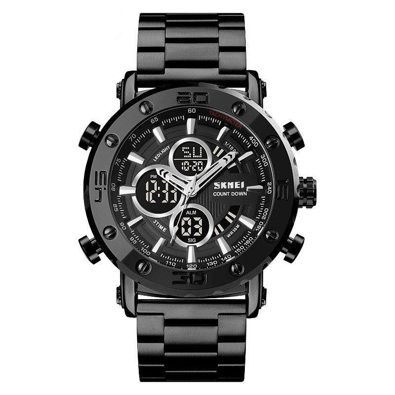 jam tangan AC pria sporty hitam
