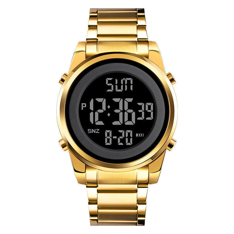 jam tangan Skmei pria warna silver maskulin