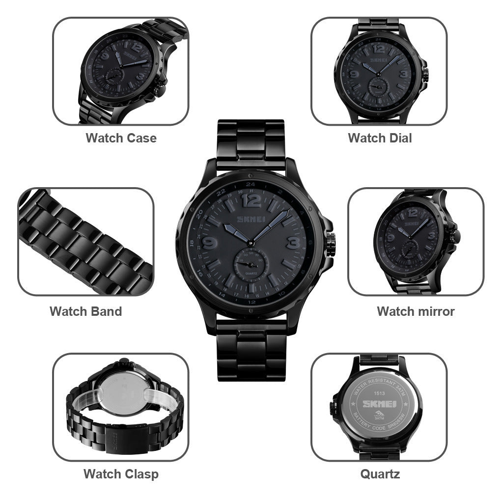 jam tangan skmei pria original dengan mesin quartz