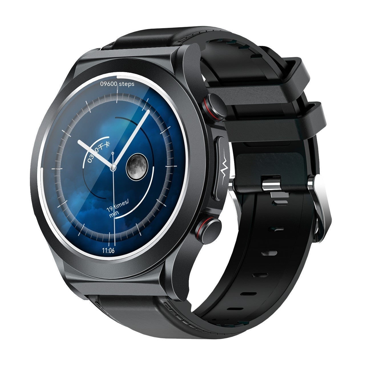 smartwatch touch + button untuk navigasi mudah