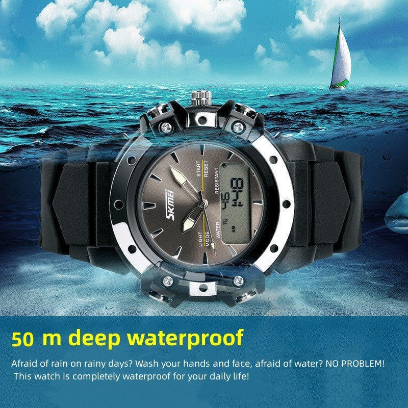 tampilan belakang jam tangan SKMEI stainless steel