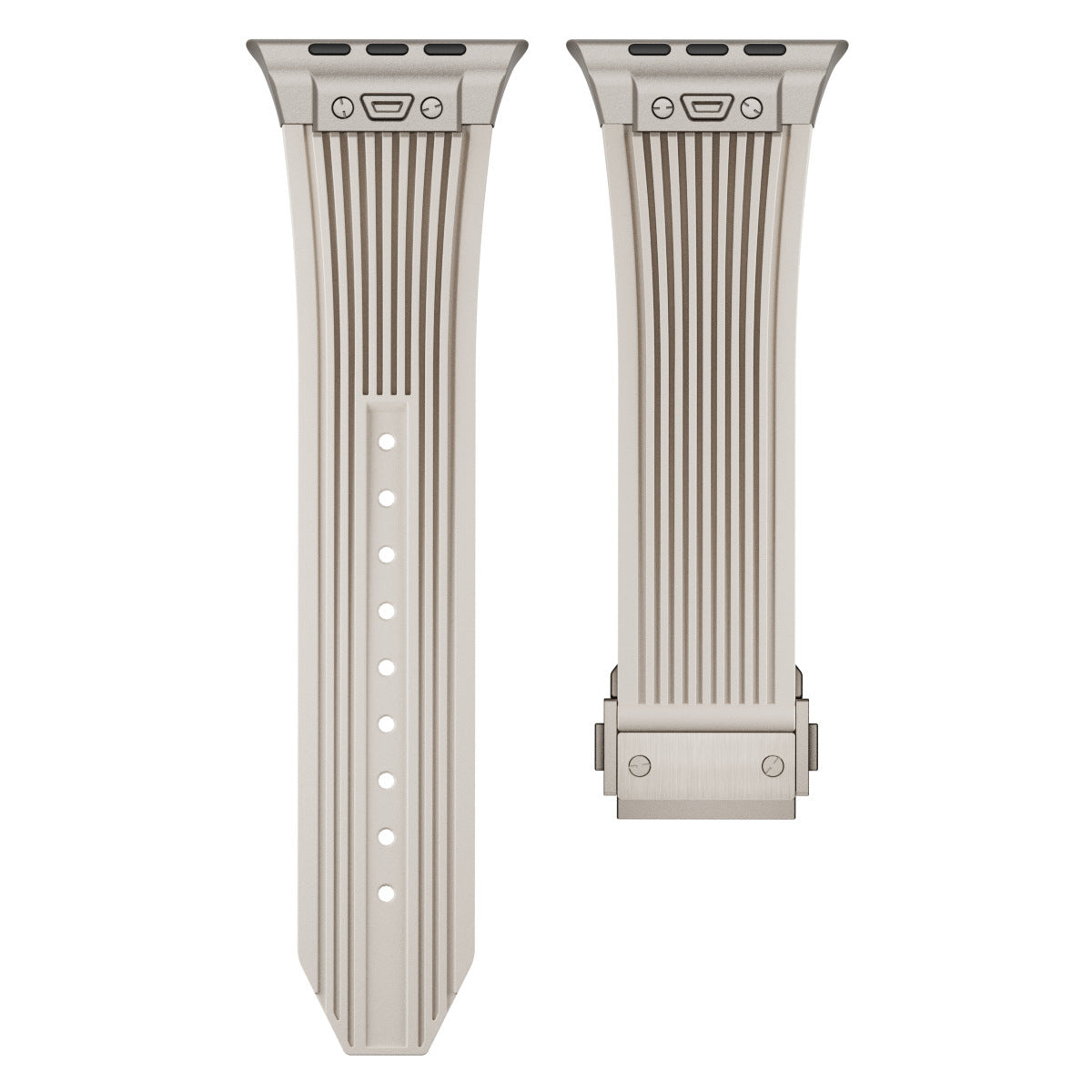 Strap Silikon Transparan Gesper Lipat untuk Apple Watch
