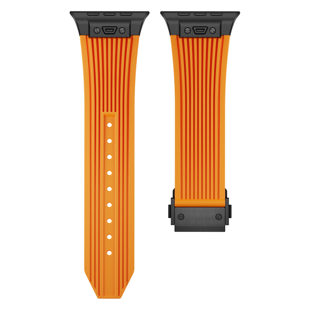 Strap Silikon Transparan Gesper Lipat untuk Apple Watch