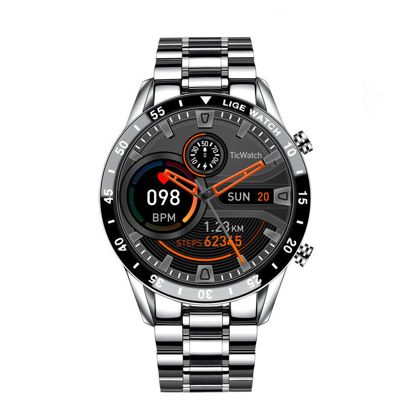 Jam Tangan Pintar Multifungsi - Panggilan Bluetooth, Pedometer, Deteksi Tekanan Darah & Detak Jantung, Tahan Ai