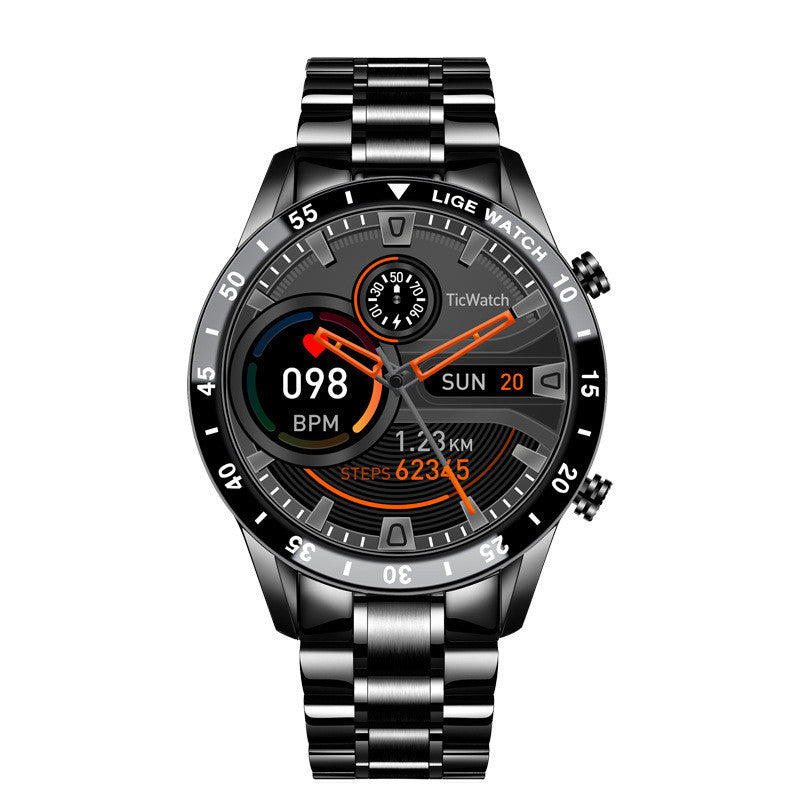 Jam Tangan Pintar Multifungsi - Panggilan Bluetooth, Pedometer, Deteksi Tekanan Darah & Detak Jantung, Tahan Ai