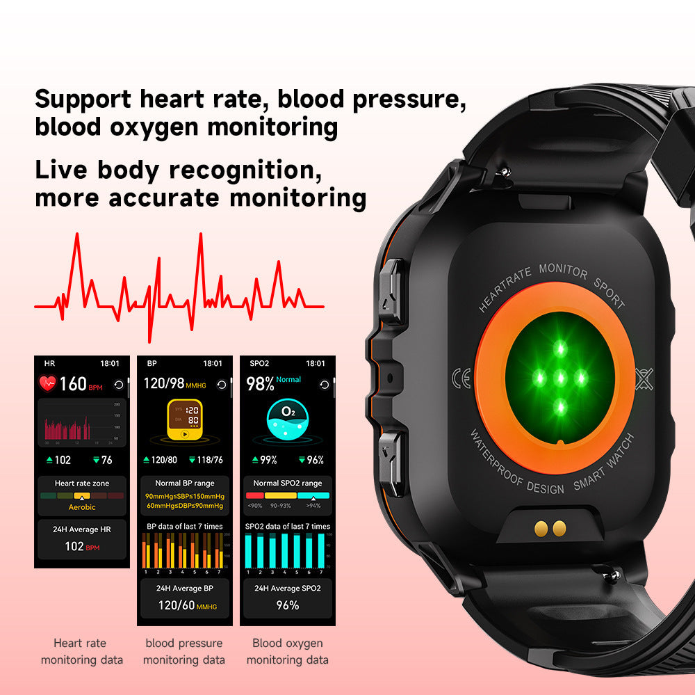 Smartwatch Outdoor AMOLED Tahan Air dengan Bluetooth Call & Kesehatan