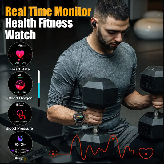 Smartwatch Outdoor Bluetooth Call, Waterproof, Pemantau Kesehatan Lengkap
