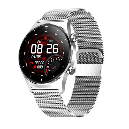 Smartwatch Tahan Air Dengan Strap Silikon Kompatibel Apple & Android