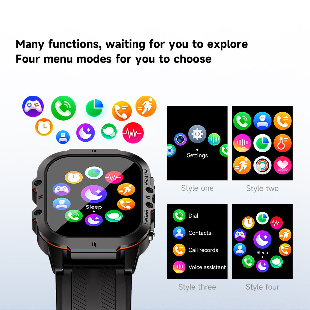 Smartwatch Outdoor AMOLED Tahan Air dengan Bluetooth Call & Kesehatan