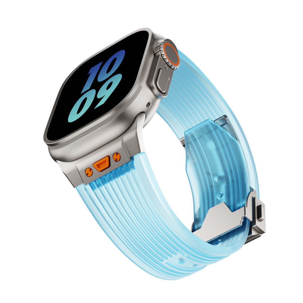 Strap Silikon Transparan Tahan Lama untuk Apple Watch Stylish